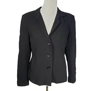 Eileen Fisher Women's size Small Crinkled Black Blazer